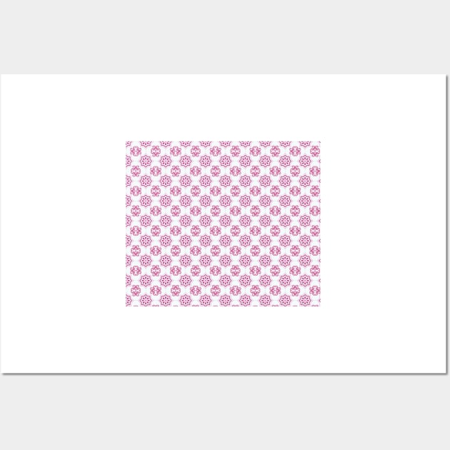 Pink and White Frame Tile Wall Art by timegraf